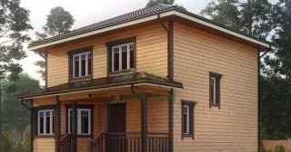 Двухэтажный дом из бруса в Партизанске от Строй-Прт - строительство от 131976 руб.